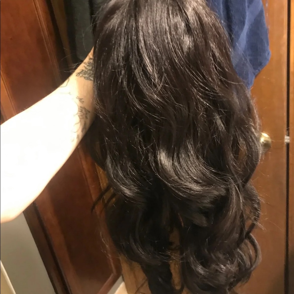 Brown lace front wig